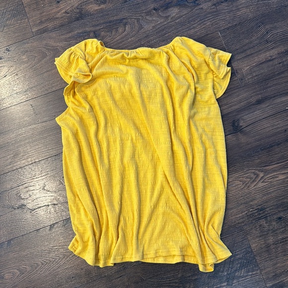 2X LulaRoe Stasha Yellow Ruffle Tank Top - Picture 5 of 5
